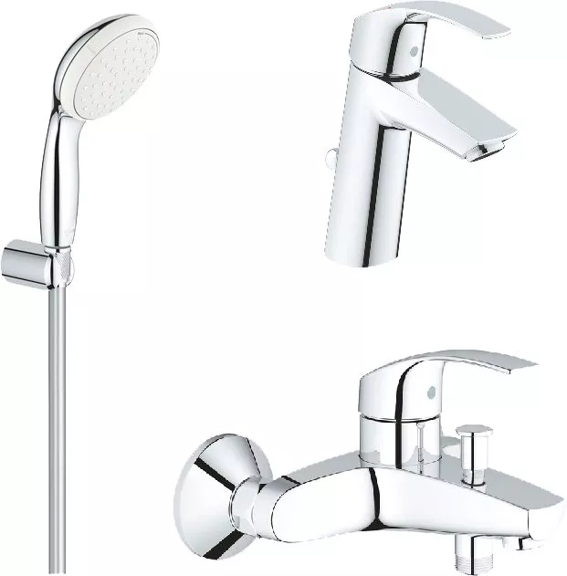 Душевой комплект Grohe Eurosmart для ванны с душем 124470, размер 10, цвет хром - фото 1