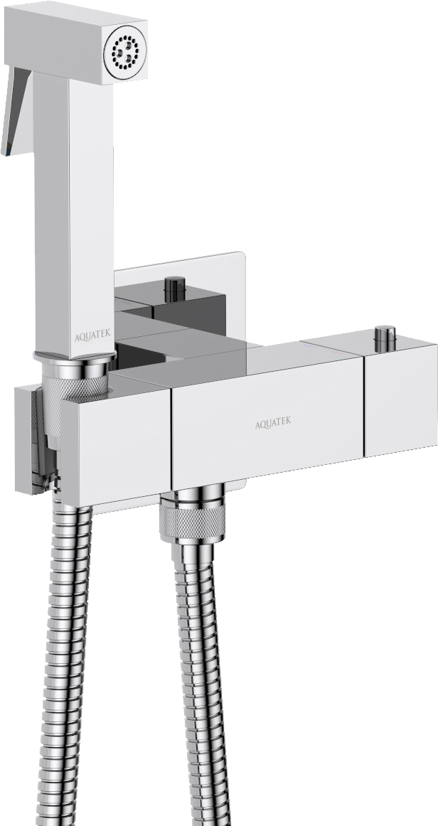 

Гигиенический душ AQUATEK Либра AQ1028CR со смесителем, С ВНУТРЕННЕЙ ЧАСТЬЮ, хром