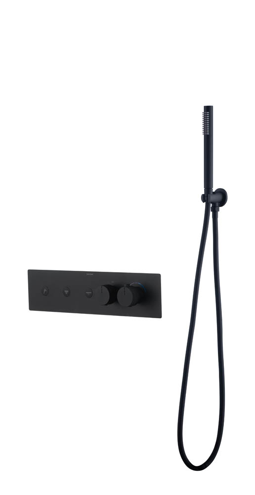 Смеситель FUSION TERMO с ручным душем BLACK
