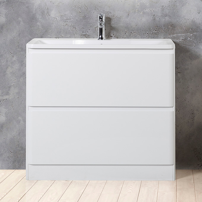 

Тумба с раковиной BelBagno Albano 80 напольная, bianco lucido