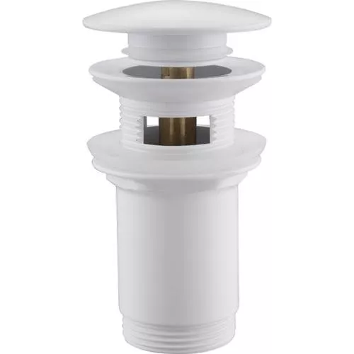 

Донный клапан Abber AF0010W белый, с переливом