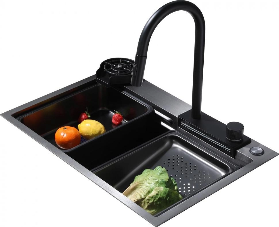 

Мойка кухонная Abber Wasser Kreis AF2194B черная матовая