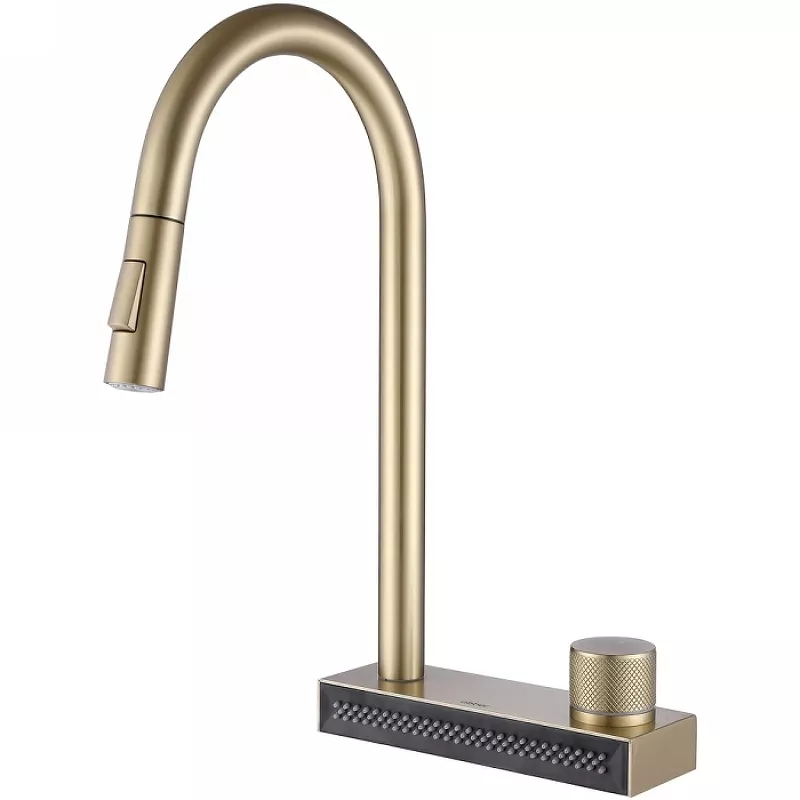 

Смеситель для кухни Abber Wasser Kreis AF8114G золотой матовый
