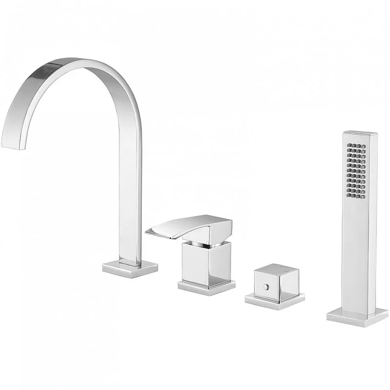 Смеситель на борт ванны Abber Wasserfall хром (AF8613)