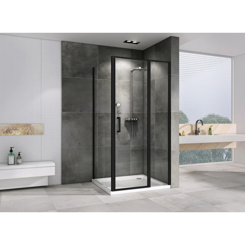 

Душевой уголок Abber Sonnenstrand AG04100BS-S75B 100x75, профиль черный, стекло прозрачное