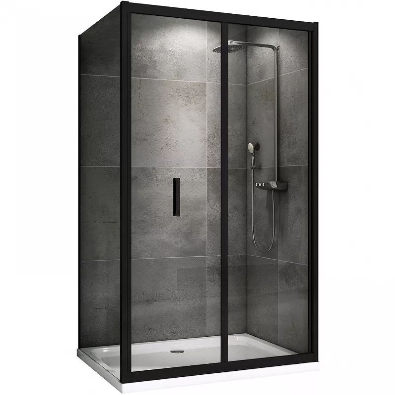 

Душевой уголок Abber Sonnenstrand 100х100 AG07100B-S100B черный, стекло прозрачное