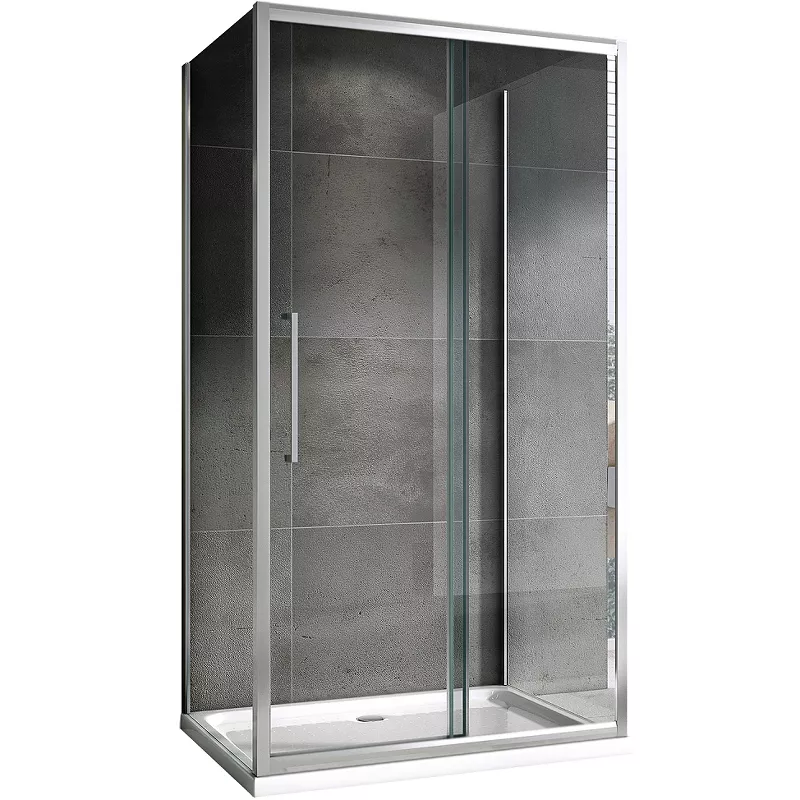 

Душевой уголок Abber Schwarzer Diamant 100х85 AG30100H-S85 хром, стекло прозрачное