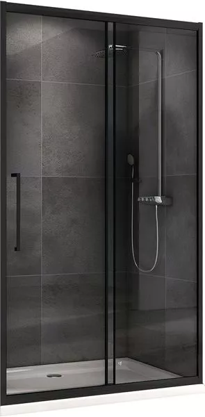 

Душевая дверь Abber Schwarzer Diamant 130 AG30130BH черная, стекло прозрачное