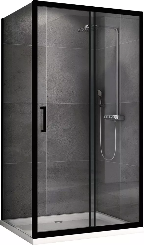 

Душевой уголок ABBER Schwarzer Diamant 180х80 профиль черный (AG30180B-S80B)