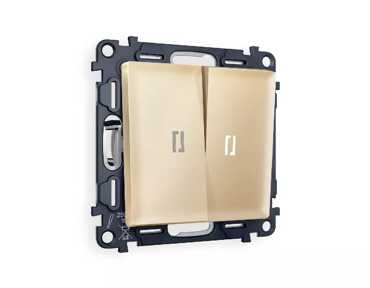 

Комплект механизма 2-кл проходного выключателя с подсветкой Ambrella Volt Alfa MA604035