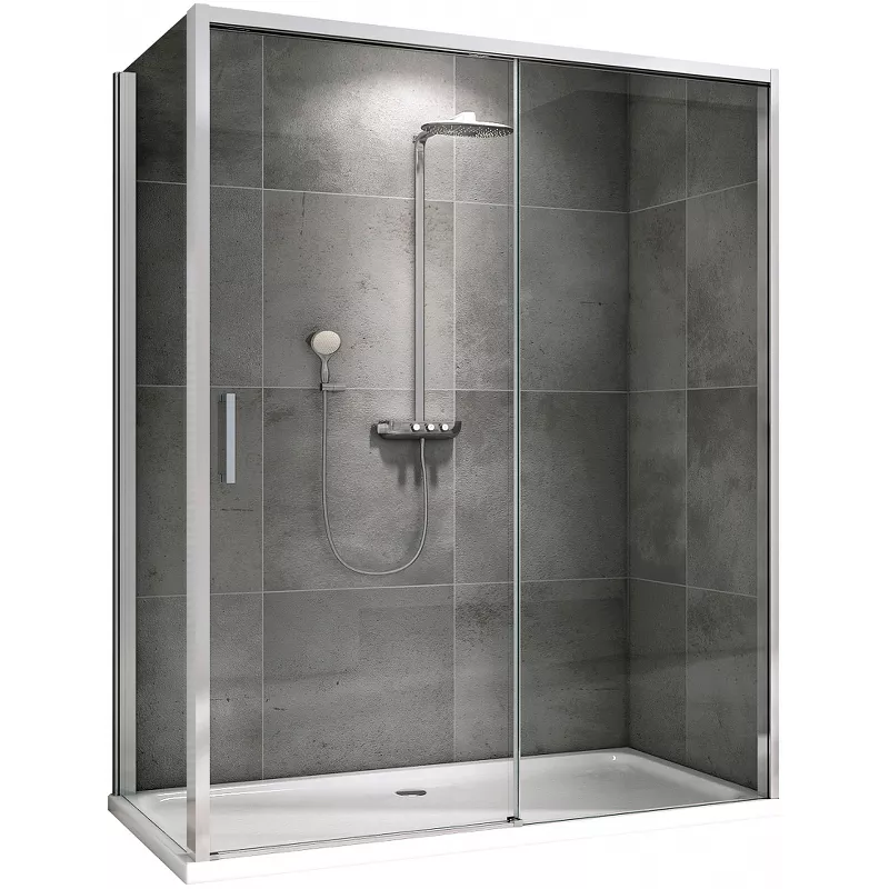  Душевой уголок Abber Komfort 150х100 AG93150-S102 хром, стекло прозрачное