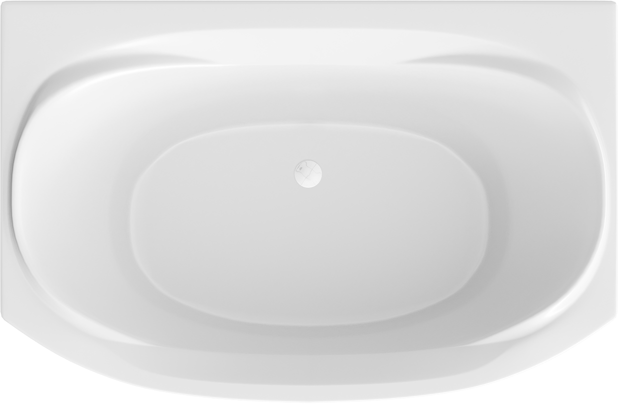 

Акриловая ванна Marka One Sirakusa New 01син1912 без опоры 190x120 см, пристенная, белая, овальная