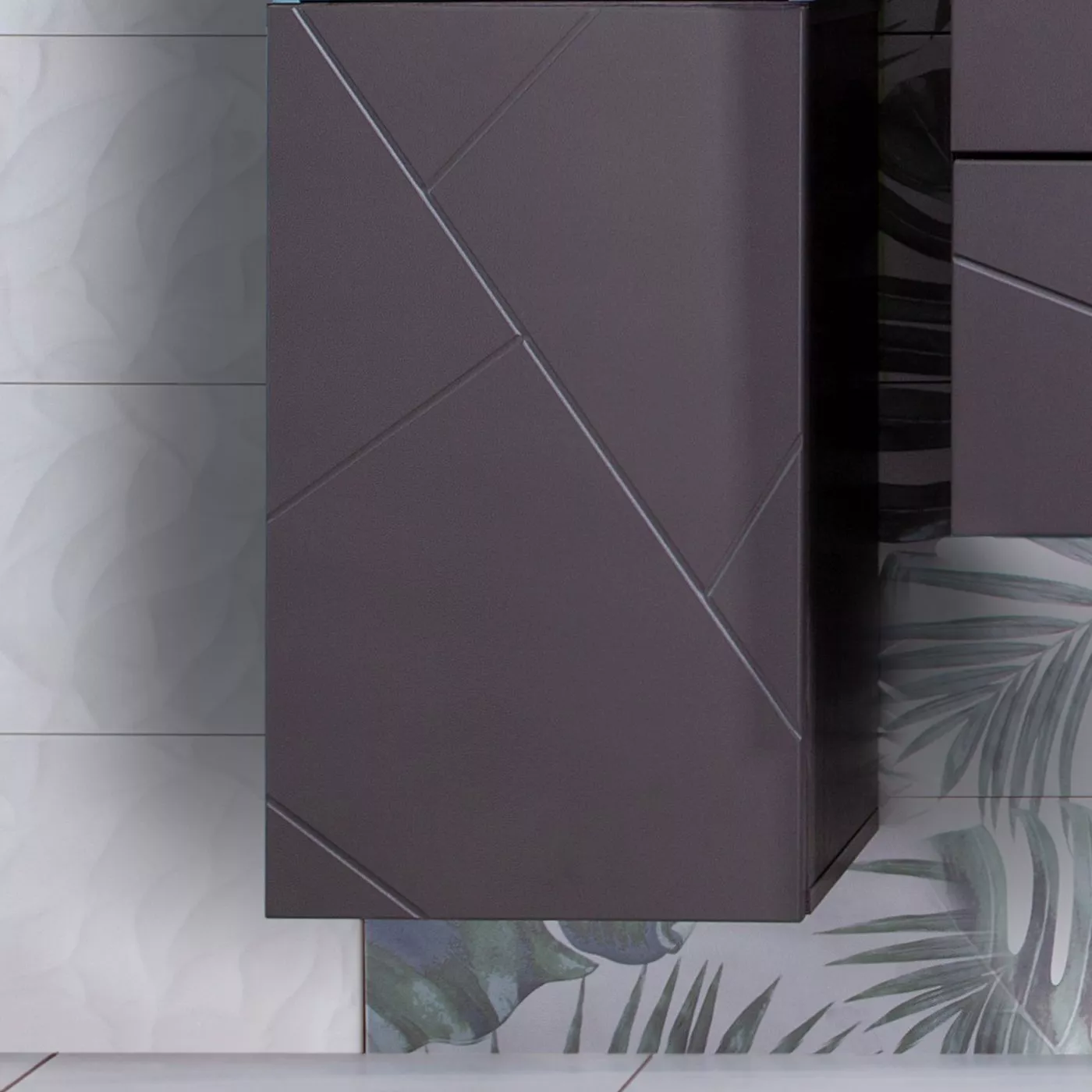 Шкаф Бриклаер Кристалл 60 софт графит, цвет серый 4627125414619 - фото 1