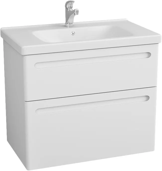 

Тумба с раковиной Owl 1975 Otalia 80 2 ящика, белая, Белый