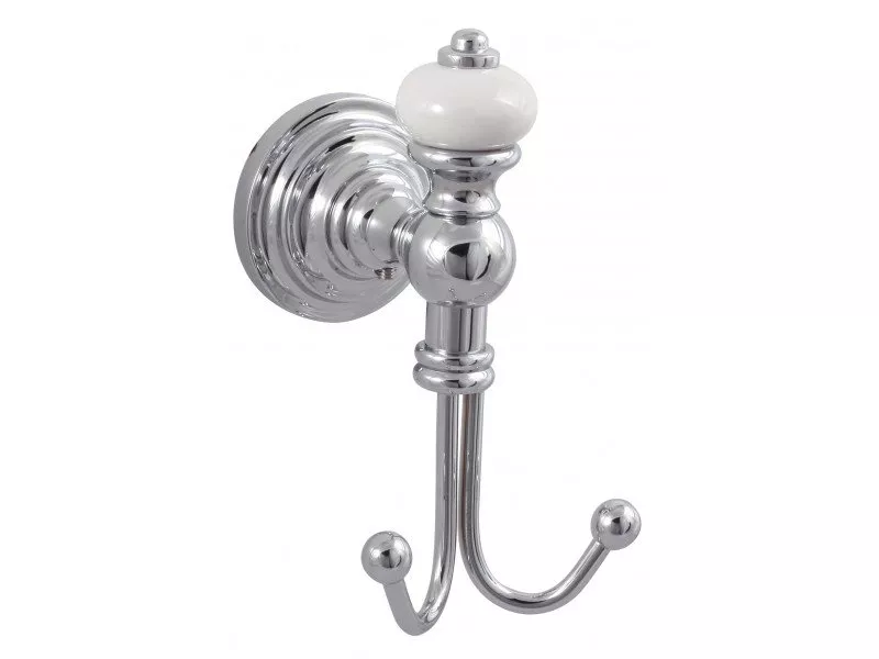 

Крючок Aksy Bagno Fantasia Chrome (8410 С), Хром;белый