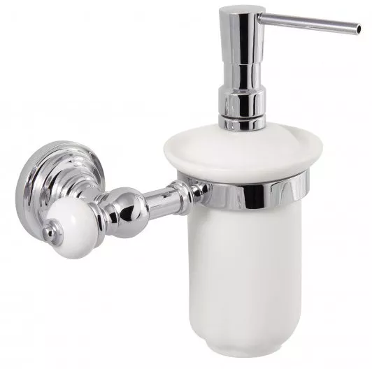 

Дозатор для жидкого мыла Aksy Bagno Fantasia Chrome (8414 С), Хром;белый