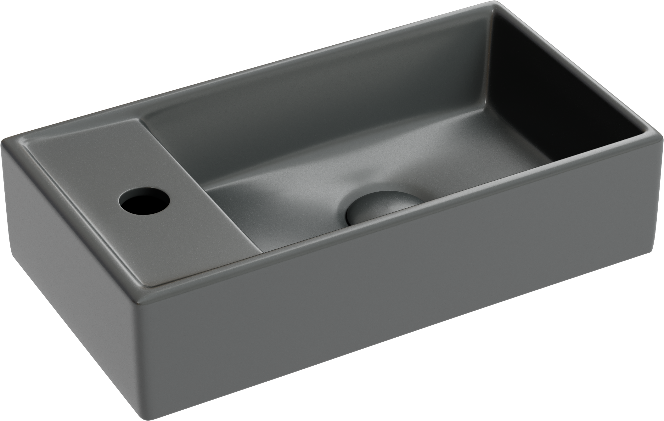 

Раковина маленькая в туалет Ceramicanova Element CN6051RMDH темный антрацит матовый