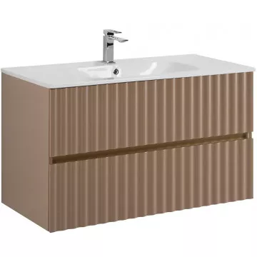 

Тумба под раковину Art&Max Elegant 100 подвесная, капучино матовая