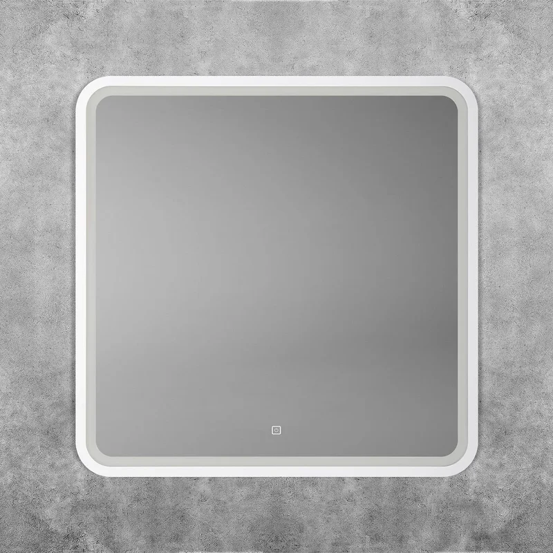 

Зеркало Art&Max Genova AM-Gen-800-800-DS-F-White 80х80 белое, с LED-подсветкой, 6000К
