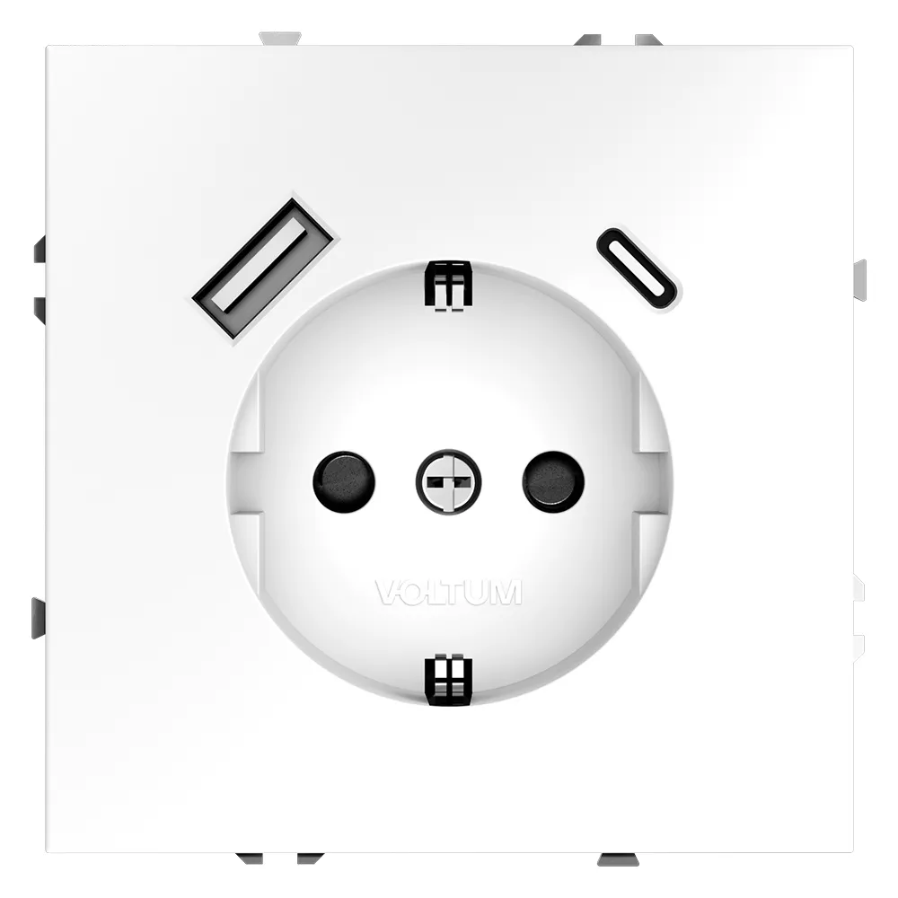

Розетка с USB, A+C Voltum S70 VLS040502