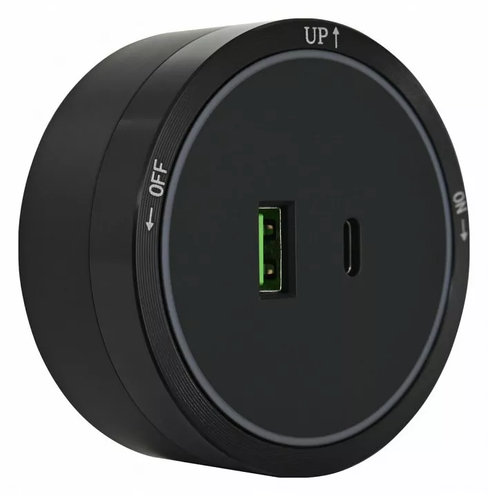 

Розетка USB и type C на треке Arte Milano Am-track-sockets 380066TS LED/USB-Type-C Black