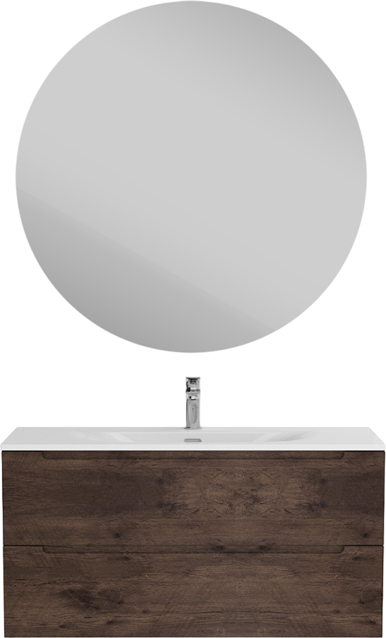 

Мебель для ванной комнаты BelBagno Etna 100 rovere moro, раковина BB-8099-120-2