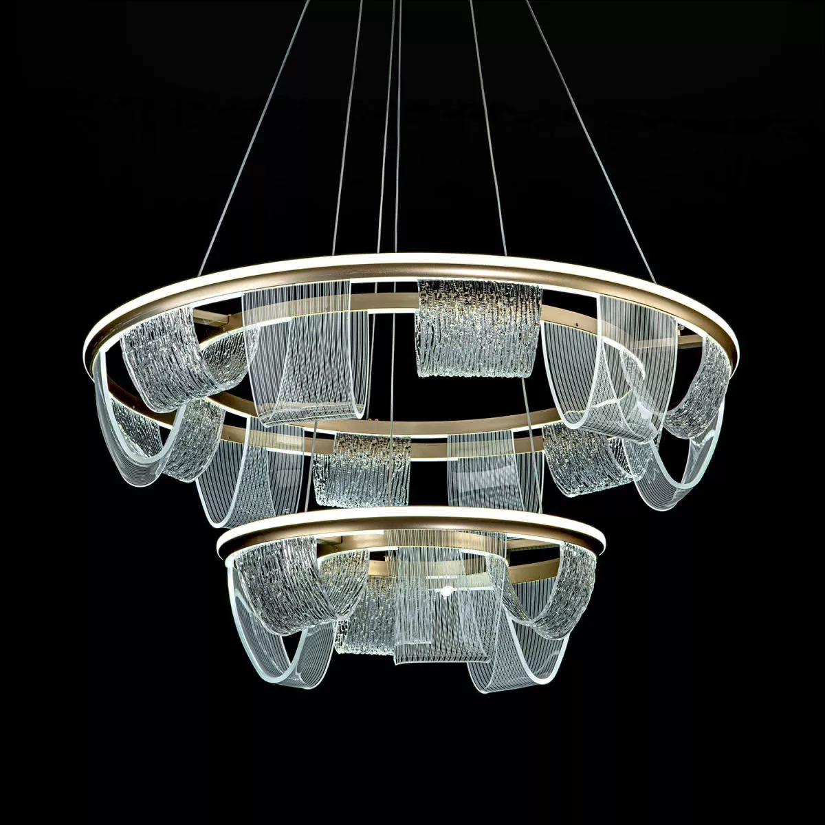 

Подвесная люстра LED4U L7706-800-460 GD