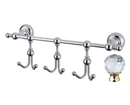 

Крючок тройной Cezares Aphrodite золото с кристаллом Swarovski