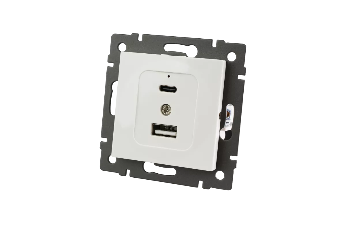 

Механизм USB розетки Arlight SCT-MUAC-PL-WH-V (5V, 3A, QC4) 049839