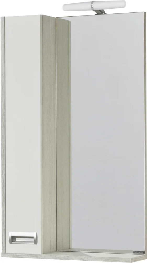 Зеркало-шкаф Бекка 50 Белый/Дуб Сомерсет 1A214502BAC20 - фото 1