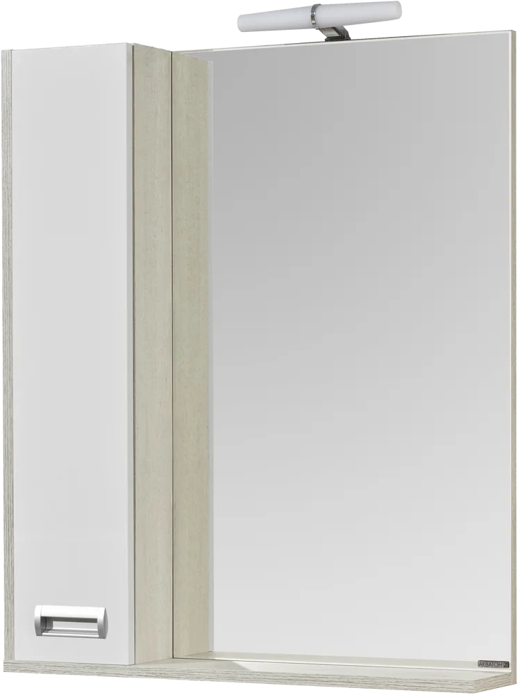 Зеркало-шкаф Бекка 70 Белый/Дуб Сомерсет 1A214702BAC20 - фото 1