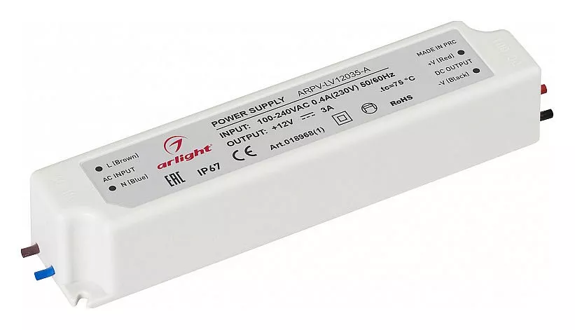 

Блок питания Arlight ARPV-LM35 12V 36W IP67 3A 018968(1)