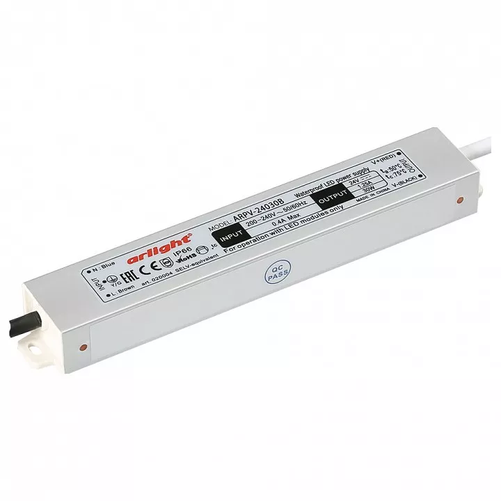 

Блок питания Arlight ARPV-24030-B 24V 30W IP67 1,25A 020004