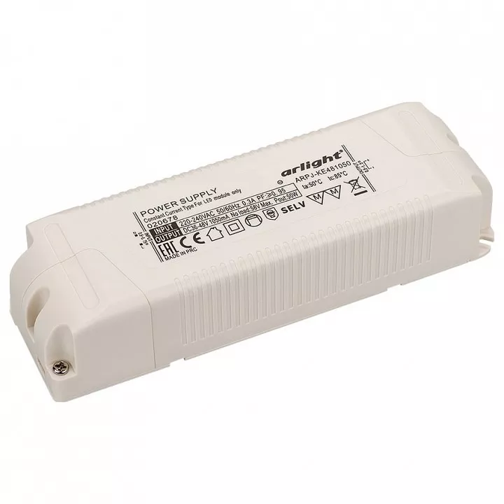 

Драйвер Arlight ARJ-KE481050 36-48V 50W IP20 1,05A 020678