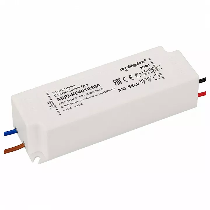 

Драйвер Arlight ARPJ-KE401050A 30-40V 42W IP65 1,05A 021901