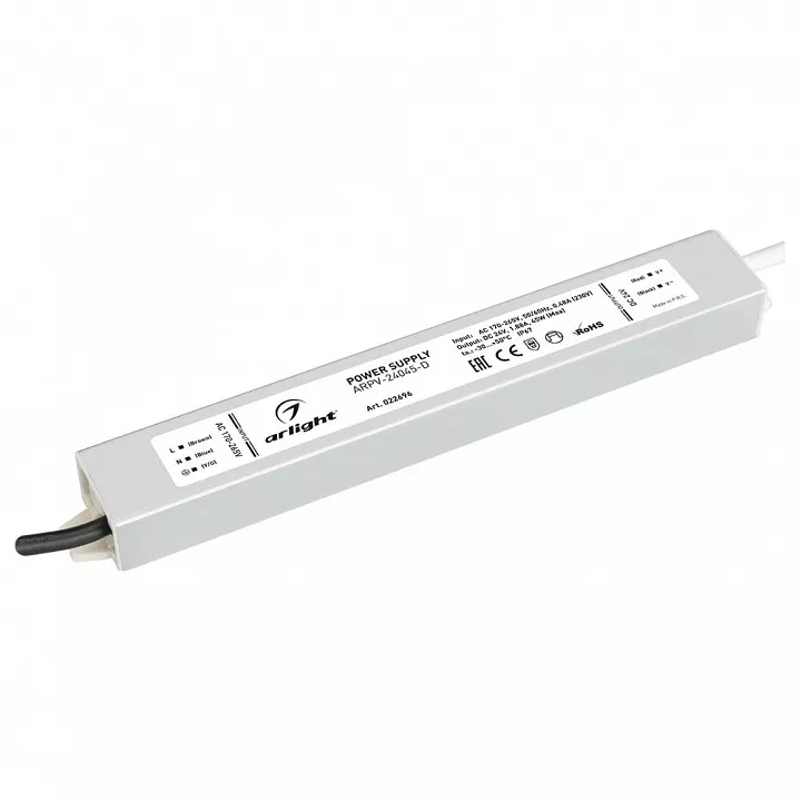 

Блок питания Arlight ARPV-24045-D 24V 45W IP67 1,9A 022696
