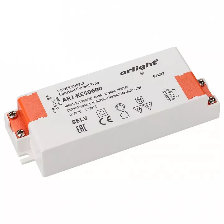 

Драйвер Arlight ARJ-KE50600 36-50V 30W IP20 0,6A 023077