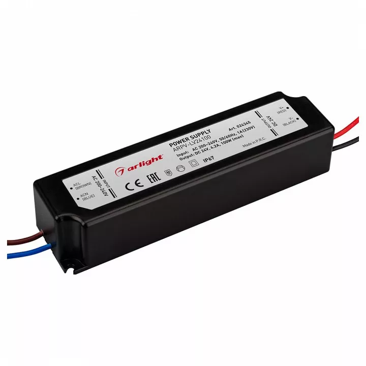 

Блок питания Arlight ARPV-LV24100 24V 100W IP67 4,2A 024345