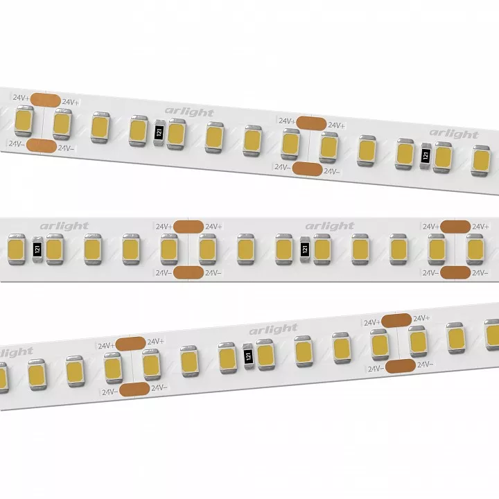

Светодиодная лента Arlight 17W/m 168LED/m 2835SMD теплый белый 5M 025149(2)