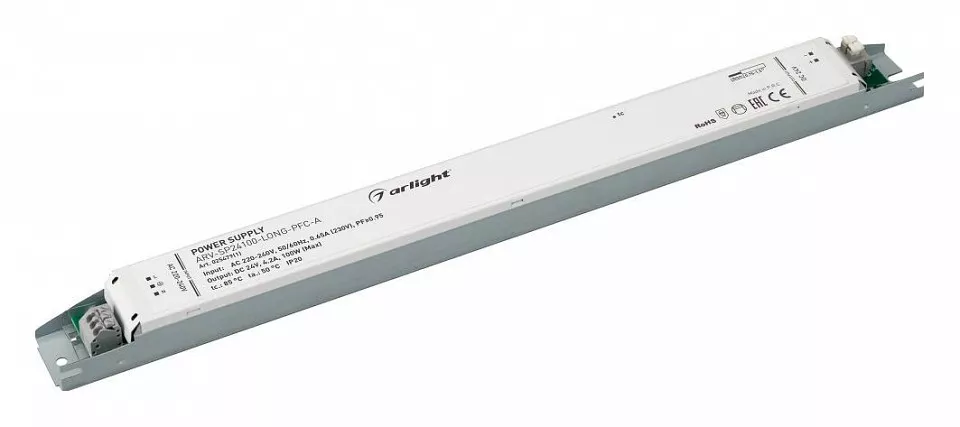 

Блок питания Arlight ARV-24100-Long-PFC-A 24V 100W IP20 4,2A 025479(1)