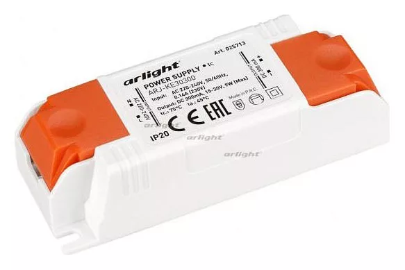 

Блок питания Arlight ARJ-KE30300 30V 9W IP20 0,3A 025713