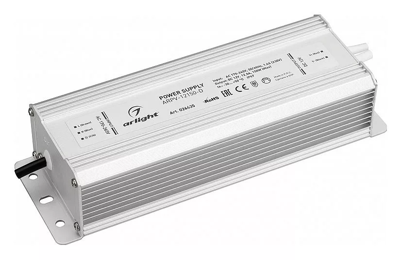 

Блок питания Arlight ARPV-12150-D 12V 150W IP67 12,5A 026435