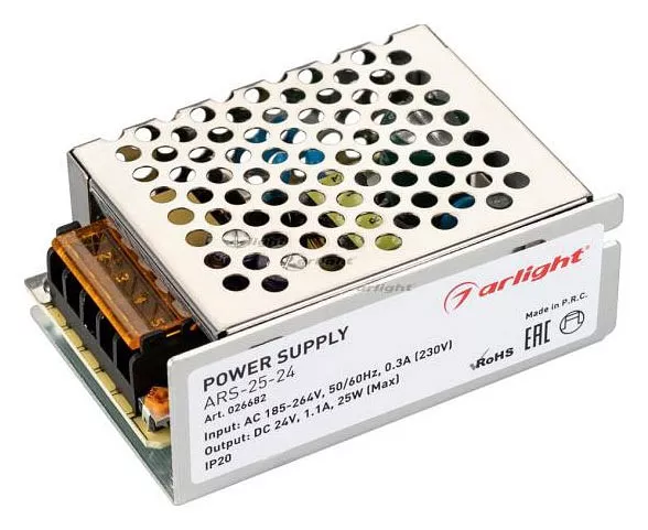 

Блок питания Arlight ARS-25-24 24V 25W IP20 1,1A 026682