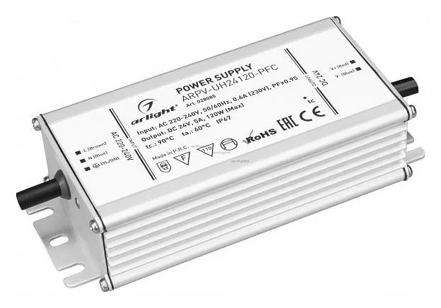 Блок питания Arlight ARPV-UH24120-PFC 24V 120W 67IP 5A 028085