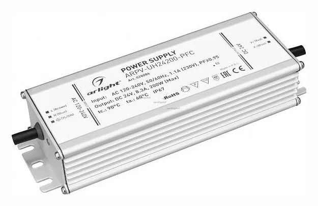 

Блок питания Arlight ARPV-UH24200-PFC 24V 200W IP67 8,3A 028086