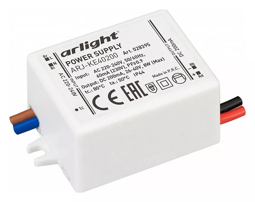 

Драйвер Arlight ARJ-SP-20-PFC-Dali2 26-40V 8W IP20 0,2A 028395