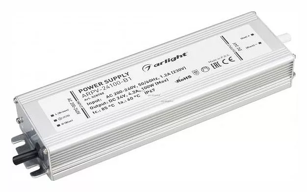 

Блок питания Arlight ARPV-24100-B1 24V 100W IP67 4,2A 028788