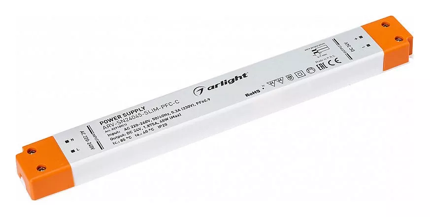 

Блок питания Arlight ARV-SN24045-Slim-PFC-C 24V 45W IP20 1,875A 029189(1)