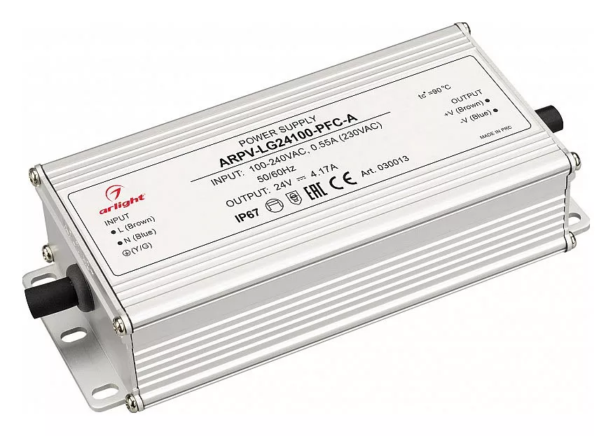 

Блок питания Arlight ARPV-LG24100-PFC-A 24V 100W IP67 4,17A 030013