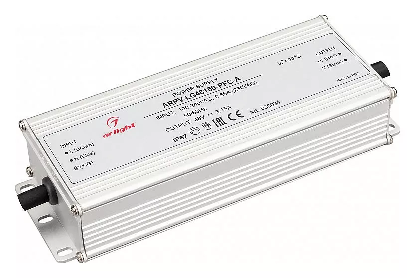 

Блок питания Arlight ARPV-LG48150-PFC-A 48V 150W IP67 3,15A 030034